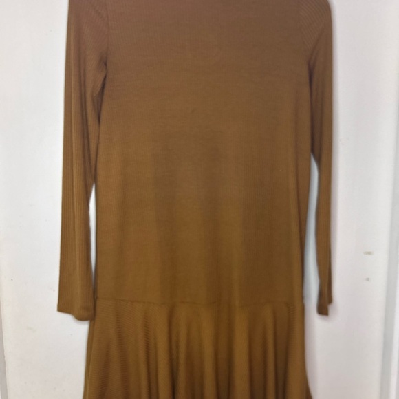 Love Fire Goldenrod Ribbed Long Sleeve Drop Waist Dress | Size Small - Picture 4 of 10